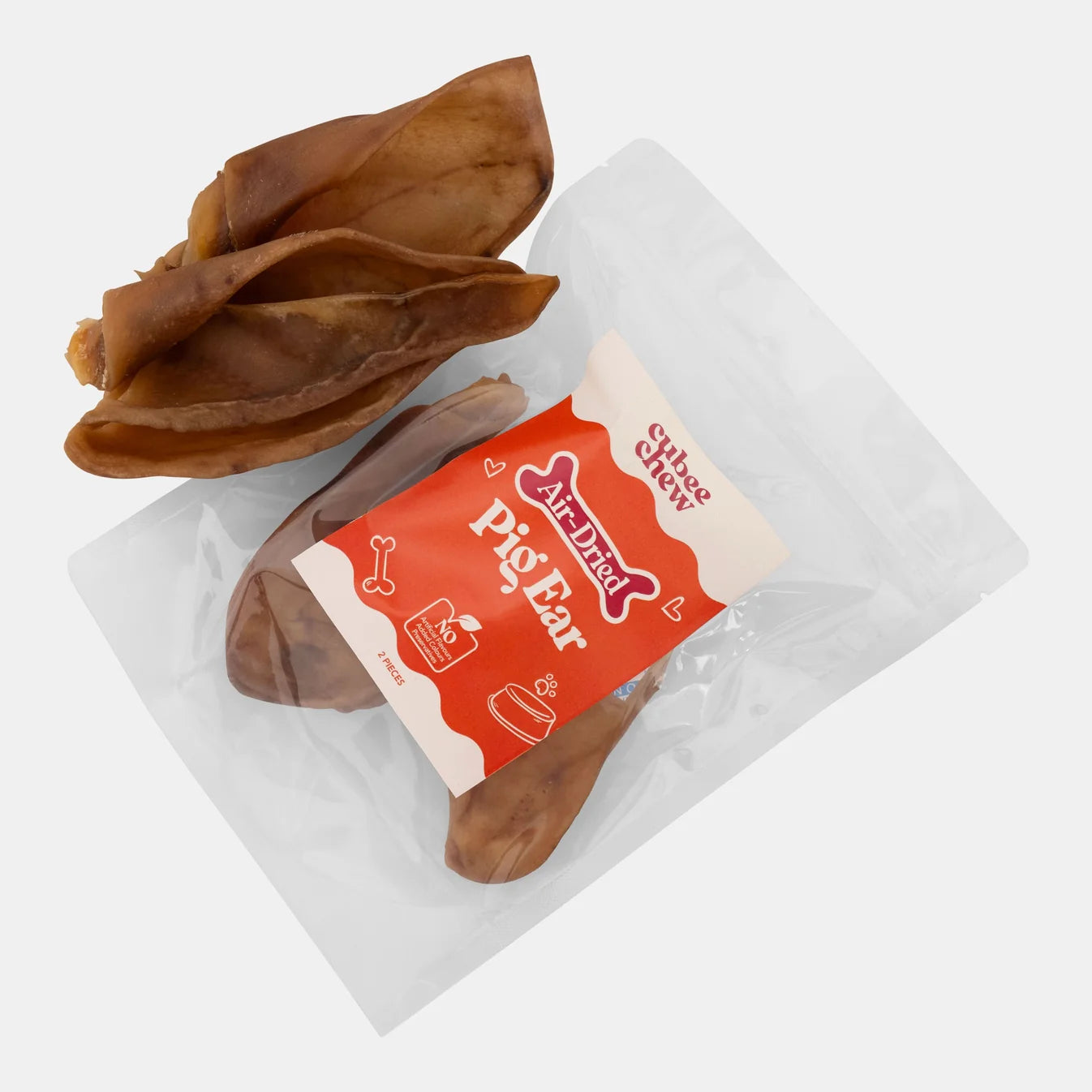 Cubee Chew Dog Treats Air-Dried Pig Ear 2pcs