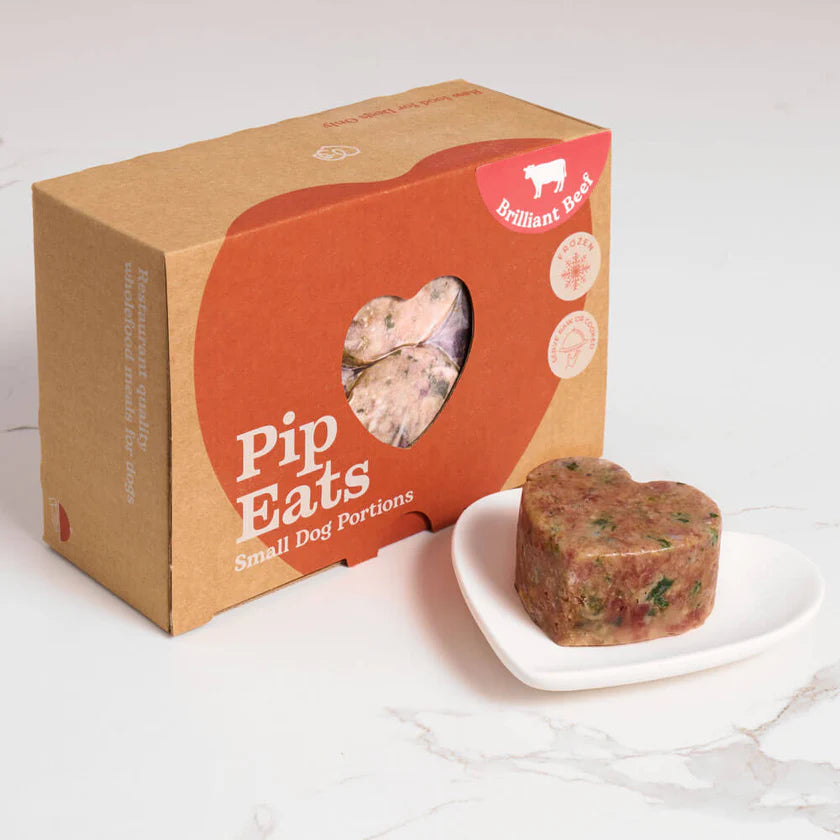 Pip Eats Frozen Raw Dog Food Brilliant Beef 90g x 12