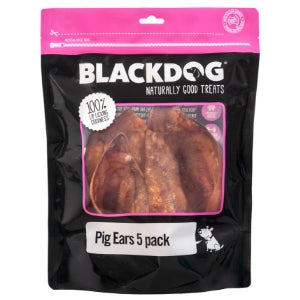 BLACKDOG Dog Treats Pig Ears 5PK