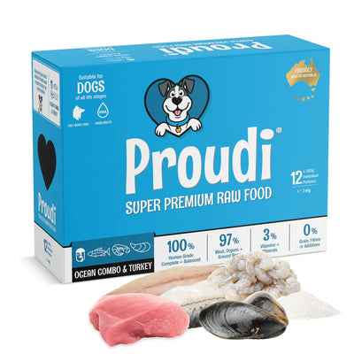 Proudi Dog Raw Food - Ocean Combo & Turkey