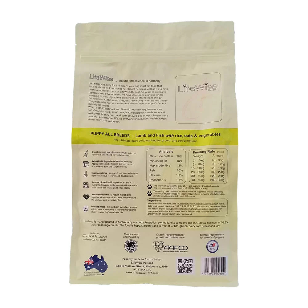 LifeWise Puppy Dry Food Stage 2 Lamb & Fish