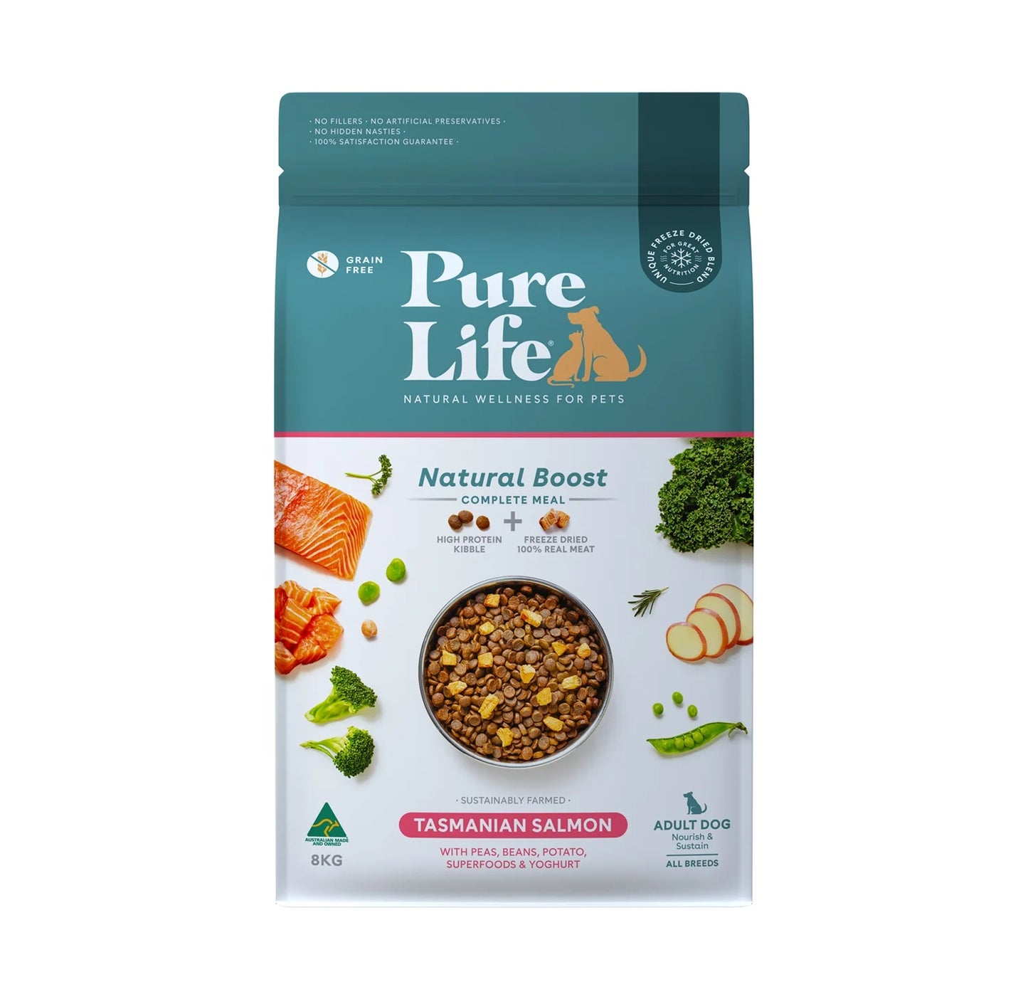Pure Life Adult Dog Dry Food Tasmanian Salmon