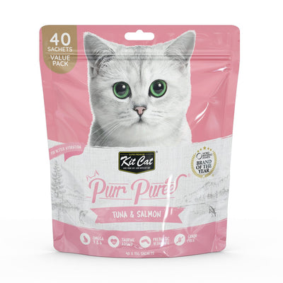 Kit Cat Purr Puree Cat Treat Value Pack – Tuna & Salmon 40x15g