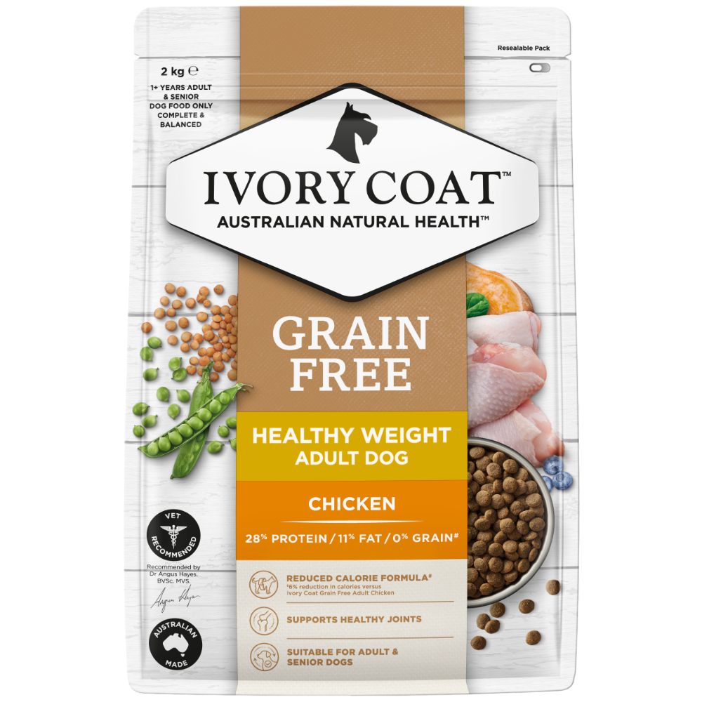 Ivory Coat Grain Free Healthy Weight Chicken Adult Dog Dry Food 2kg