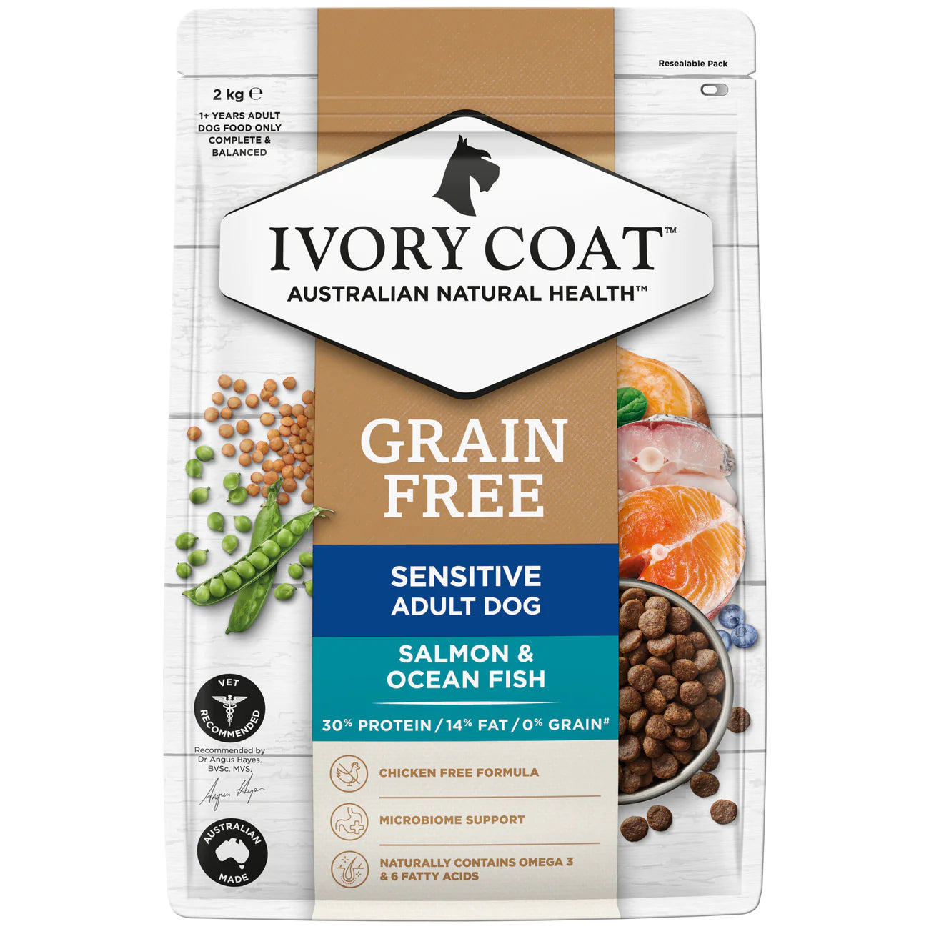 IVORY COAT - Grain Free Adult All Breeds Dry Dog Food Salmon & Ocean Fish