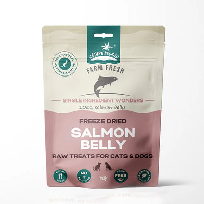 Nature Island Freeze Dried Salmon Belly Raw Treats 80g