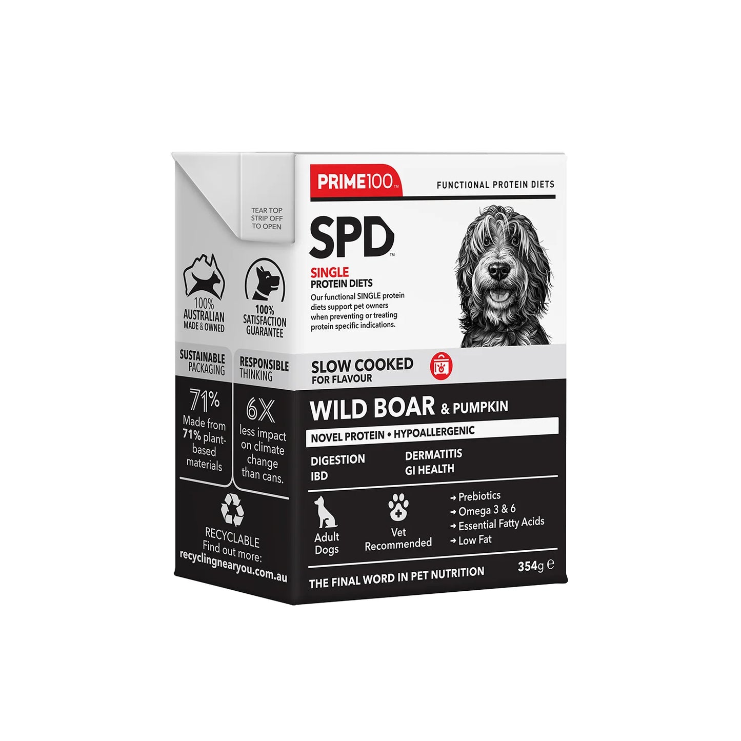 Prime100 Dog Wet Food - SPD™ Slow Cooked Wild Boar & Pumpkin