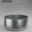Fuzzl Titan Thermal Dog Bowl 20cm | Brushed Stainless Steel