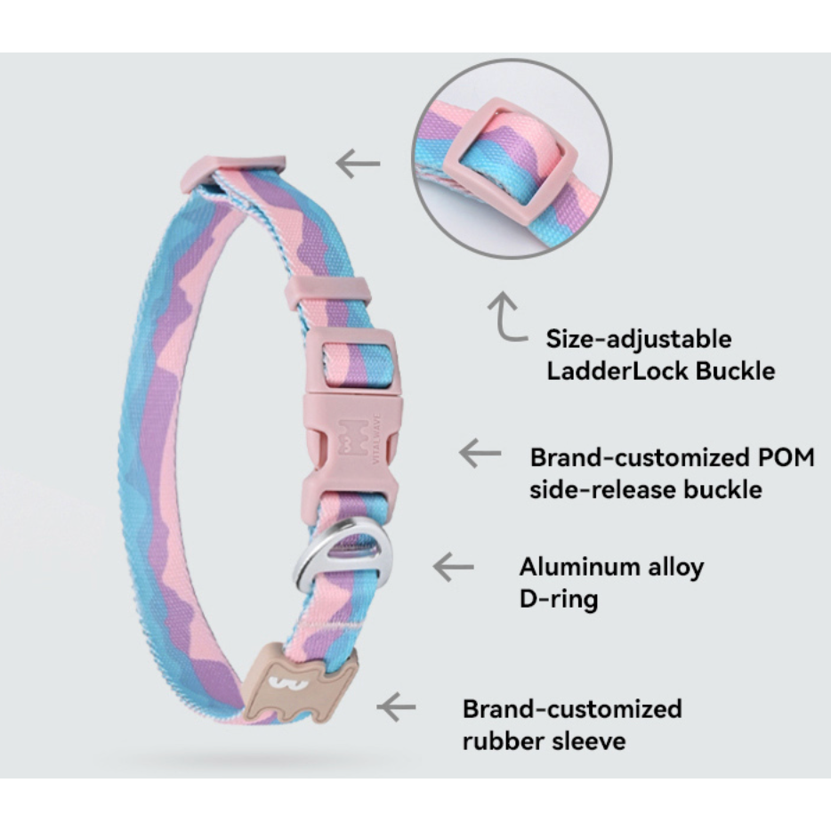 VITALWAVE Gradient Peaks Dog Collar