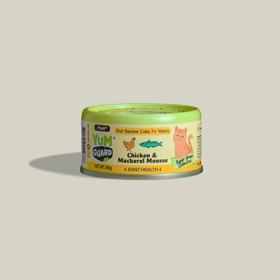 Yumguard Cat Wet Food - Chicken & Mackerel Mousse for Senior Cats