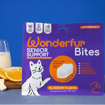 Wonderfur Bites Freeze-Dried Yogurt Senior Support For Cats