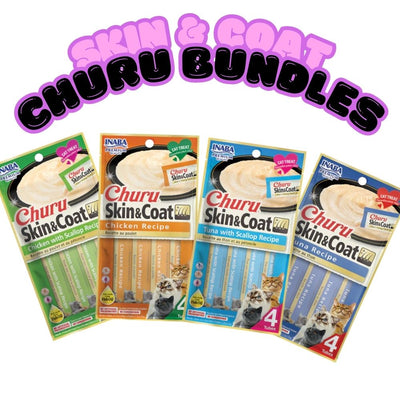 INABA Cat Bundles - CHURU PUREE SKIN & COAT
