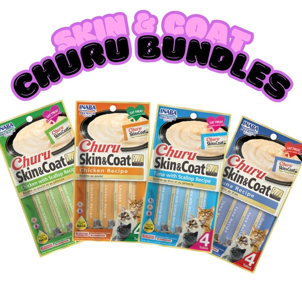 INABA Cat Bundles - CHURU PUREE SKIN & COAT