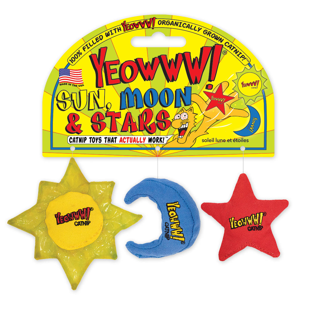 Yeowww! Catnip Cat Toy Sun, Moon & Stars