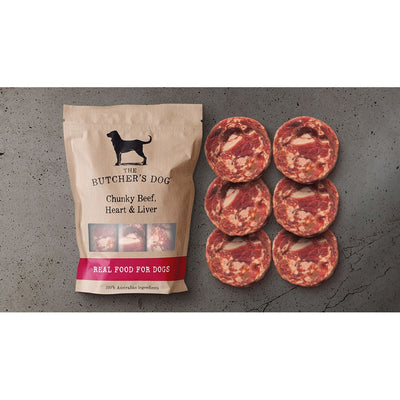 The Buther's Dog | Chunky Beef Heart and Liver 1.5Kg