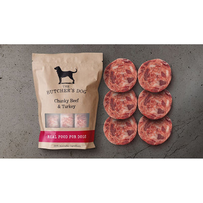 The Buther's Dog | Chunky Beef Turkey and Vegetables 1.5Kg