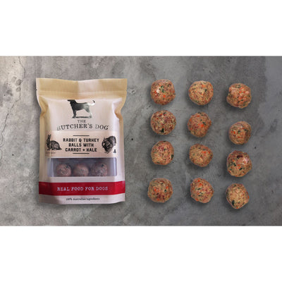 The Buther's Dog | Rabbit Turkey Balls + Carrot + Kale 500g