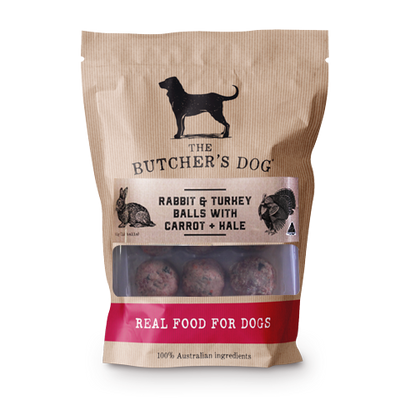 The Buther's Dog | Rabbit Turkey Balls + Carrot + Kale 500g