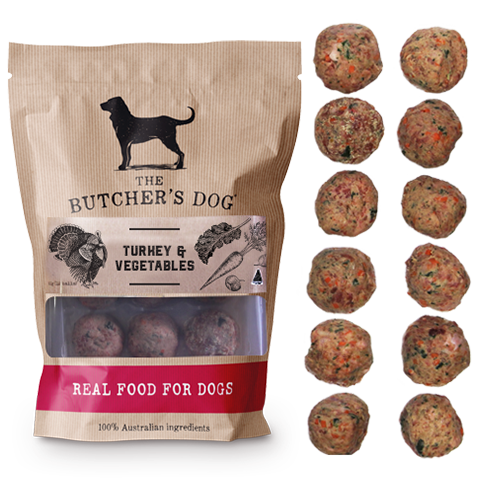 The Butcher's Dog | Turkey & Vegetable Balls 500g