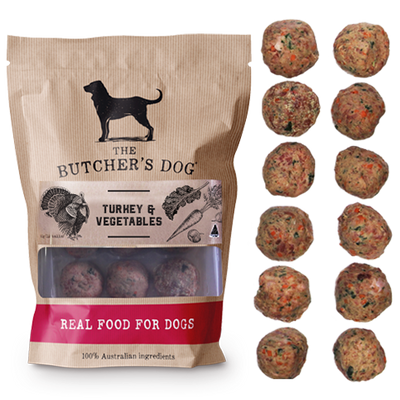 The Buther's Dog | Turkey & Vegetable Balls 500g