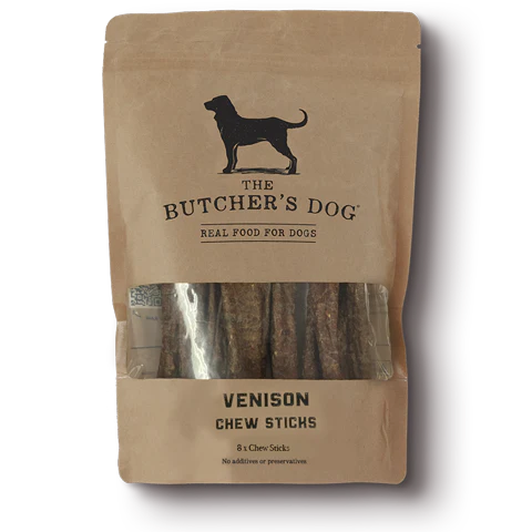 The Butcher's Dog | Dog Treat Venison Chew Sticks 8pcs