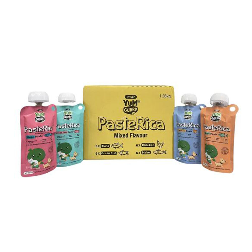 Yumguard Paste Rica Hake Paste Dogs & Cats Treat Mixed Flavour 24 x 45g