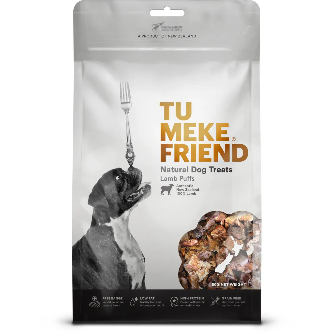 TU MEKE FRIEND Air-Dried Natural Dog Treats Lamb Puffs 80G