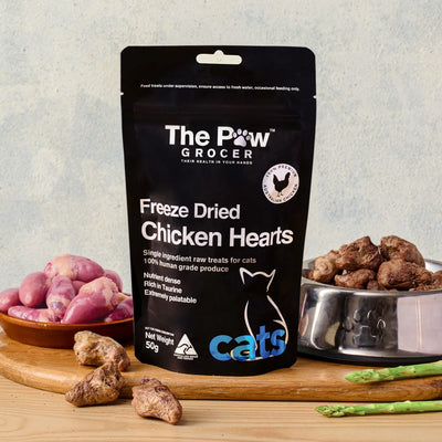 The Paw Grocer - Freeze Dried Chicken Hearts for Cats 50g