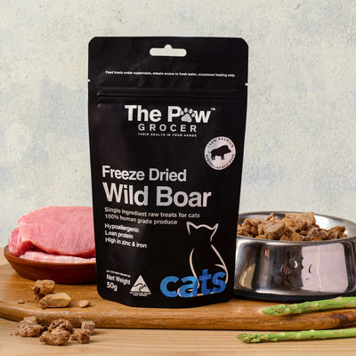The Paw Grocer - Freeze Dried Wild Boar For Cats 50g