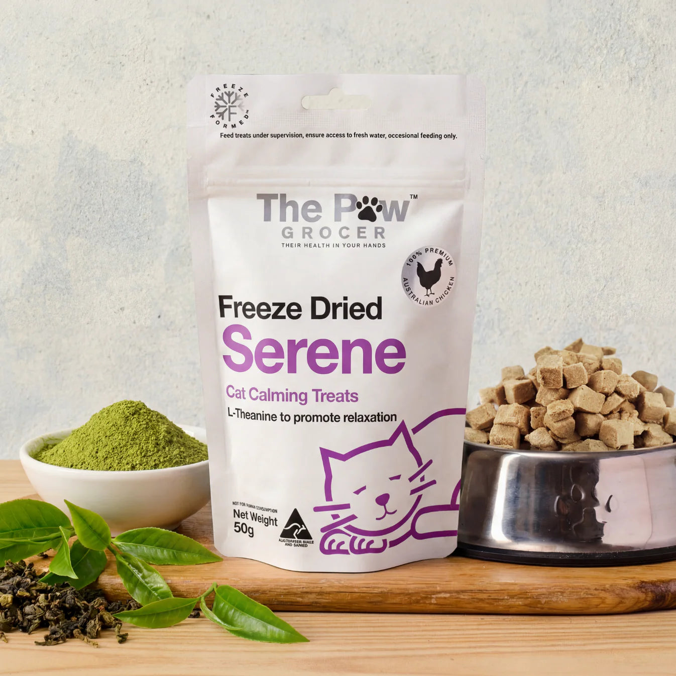 The Paw Grocer - Freeze Dried Serene Calming Support Treat For Cats 50g
