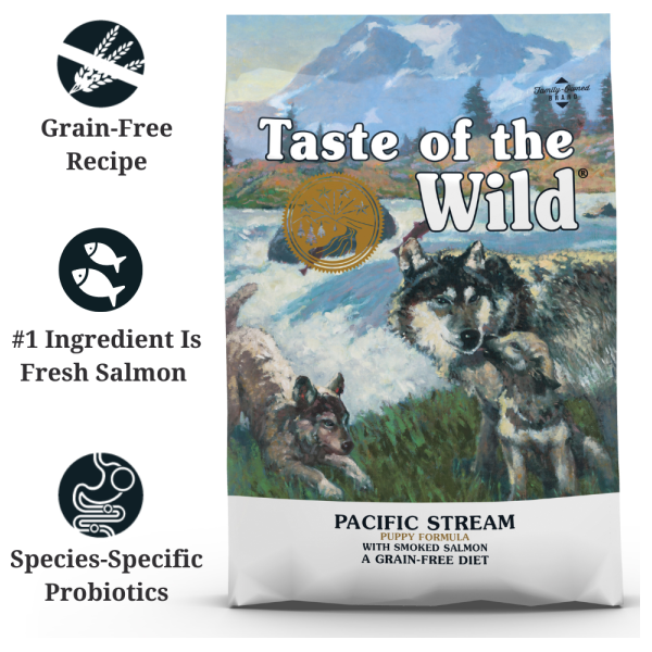 TASTE OF THE WILD Pacific Stream Puppy Dog Dry Food Grain Free
