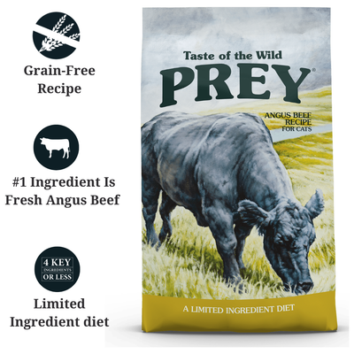 TASTE OF THE WILD - Cat Dry Food PREY Angus Beef Grain Free