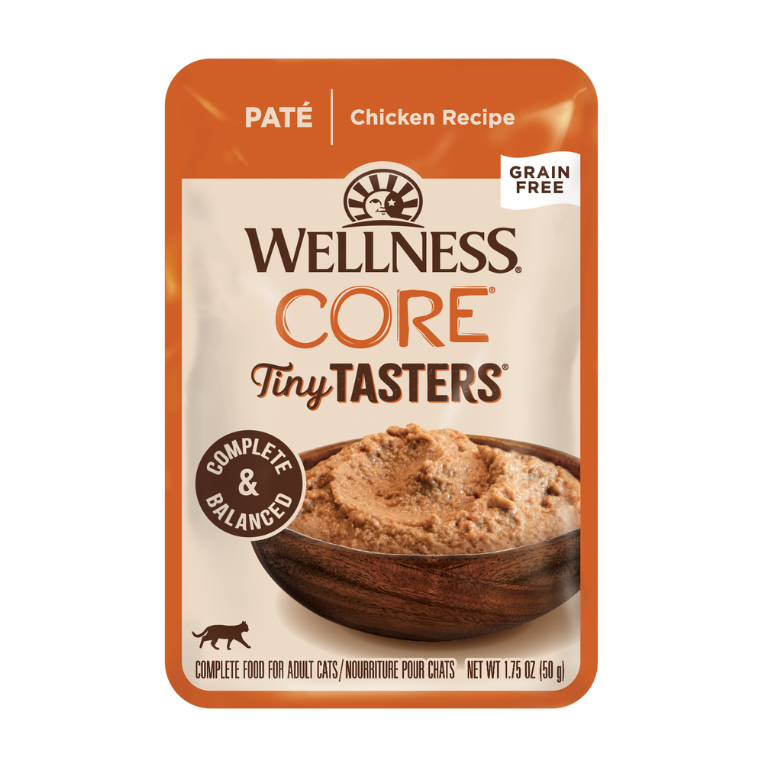 WELLNESS Core Wet Cat Food Tiny Tasters Smooth Pâté Chicken Recipe 50g x 12
