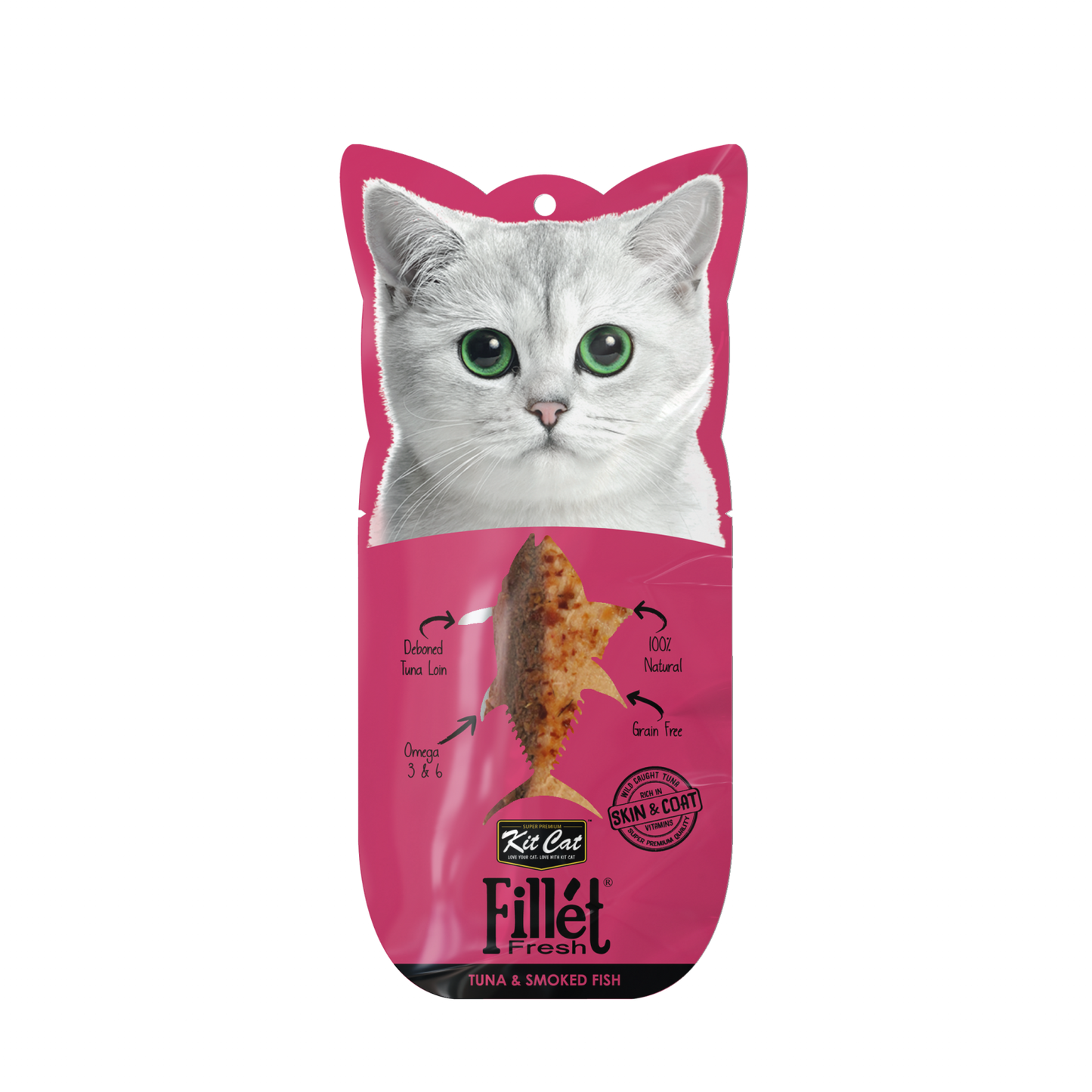 Kit Cat Fillet Fresh Cat Treat Grilled Tuna and Smoked Fish 30g