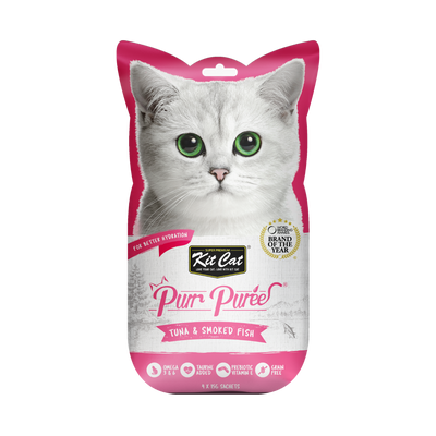 Kit Cat Purr Puree Cat Treat Tuna & Smoked Fish 4x15g