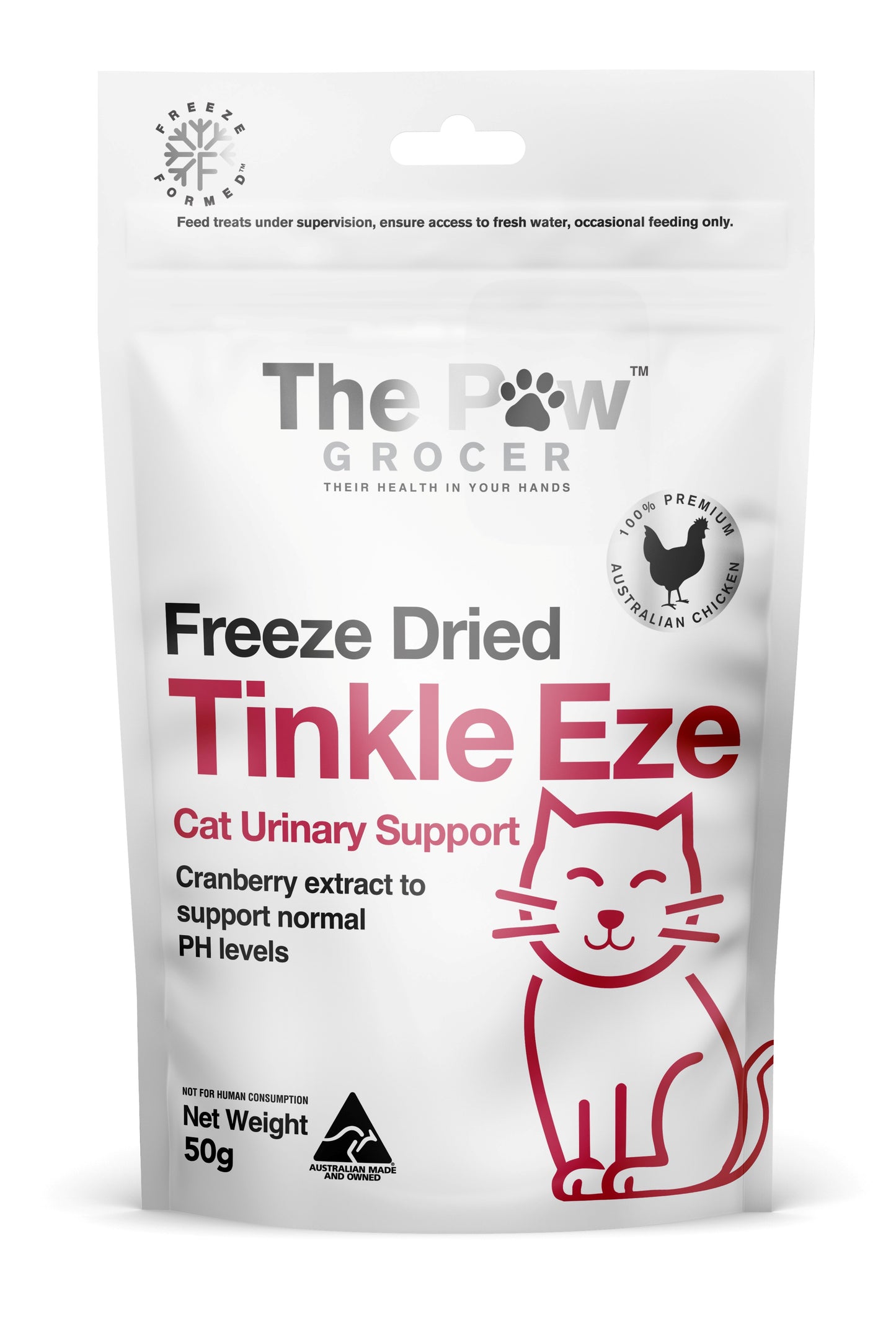 The Paw Grocer - Freeze Dried Tinkle Eze Urinary Support Treat For Cats 50g