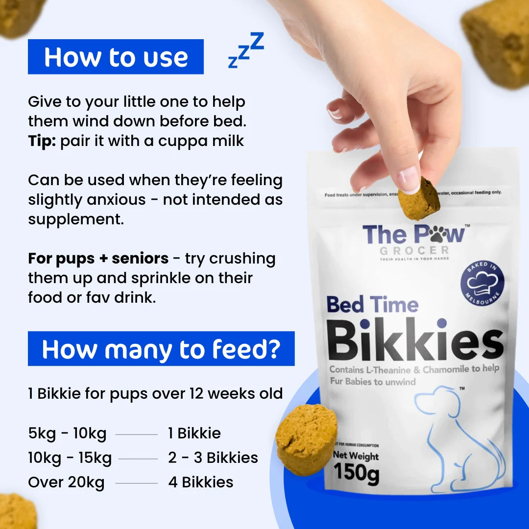The Paw Grocer - Dog Treats Peanut Butter Bed Time Bikkies 150g