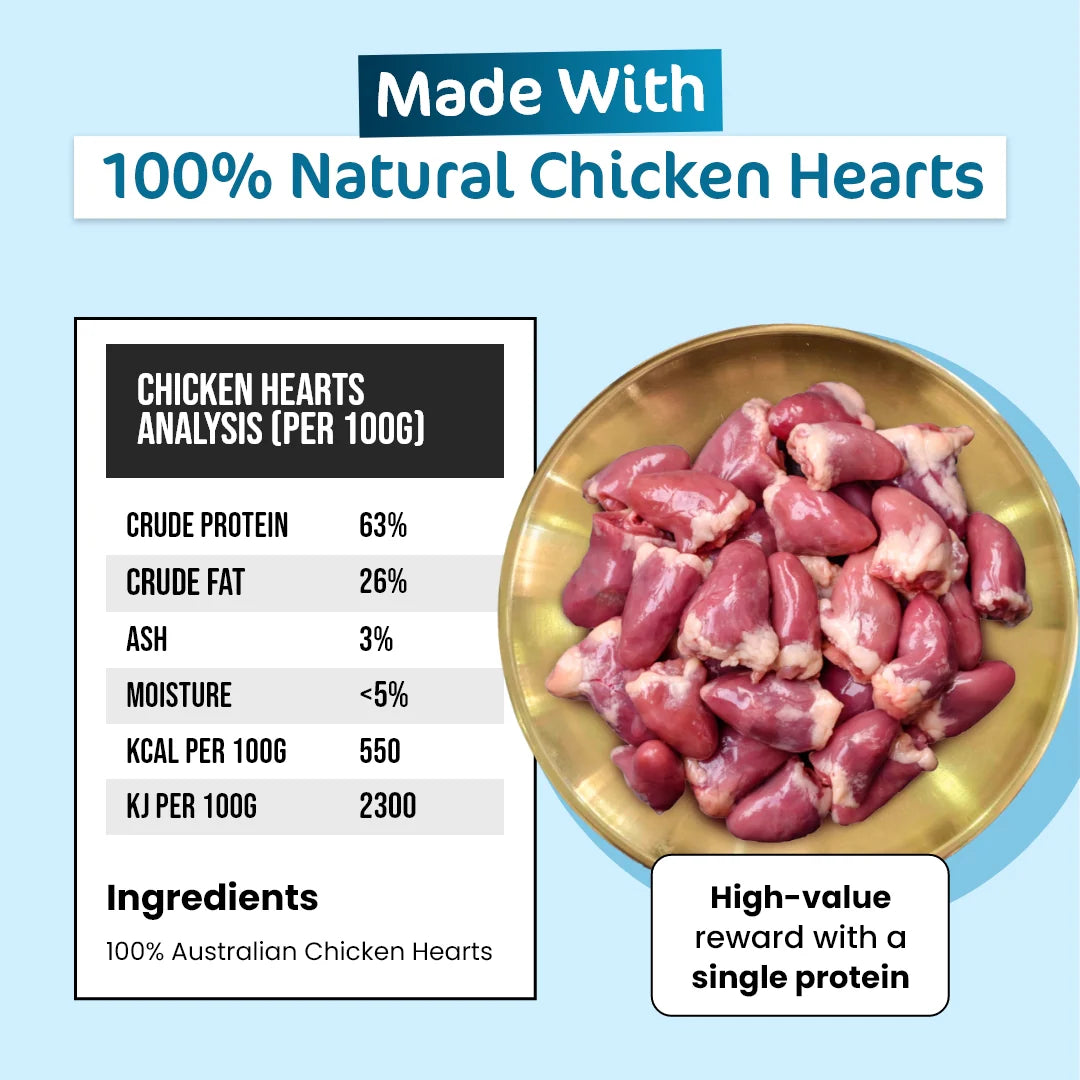The Paw Grocer - Freeze Dried Chicken Hearts for Cats 50g