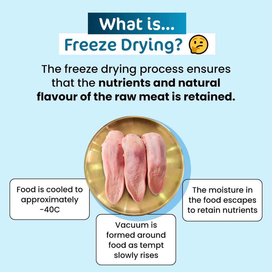 The Paw Grocer - Freeze Dried Pork Tongue For Cats 50g