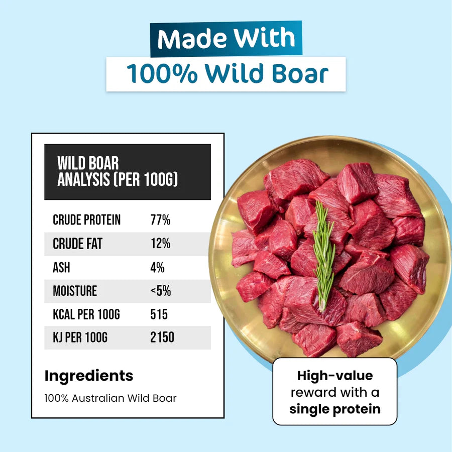 The Paw Grocer - Freeze Dried Wild Boar For Cats 50g