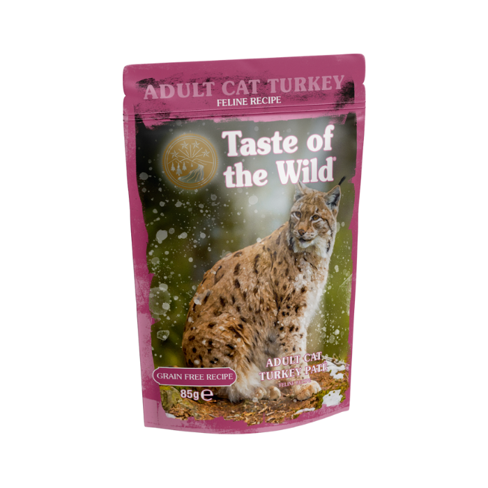 TASTE OF THE WILD - Adult Cat Wet Food Turkey with Chicken Pate Pouch