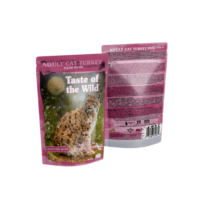 TASTE OF THE WILD - Adult Cat Wet Food Turkey with Chicken Pate Pouch