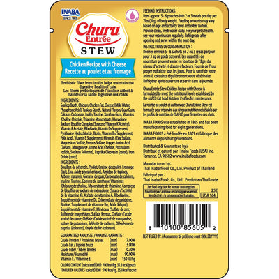 INABA Cat Complete and Balanced Wet Food Churu Entrée Stew Chicken Recipe with Cheese 50g