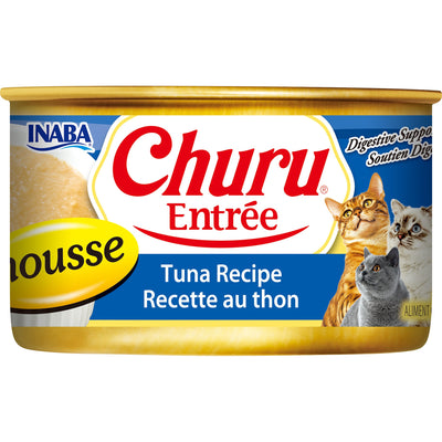 INABA Cat Complete and Balanced Wet Food Churu Entrée Mousse Tuna Recipe Can 85g