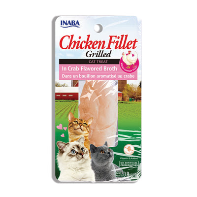 INABA Cat Treat Grilled Chicken Crab Flavored Broth 25g