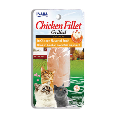 INABA Cat Treat Grilled Chicken in Chicken Flavored Broth 25g
