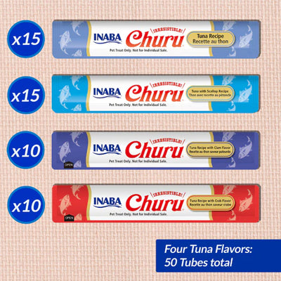 INABA Cat Churu Tuna Seafood Varieties 50pcs