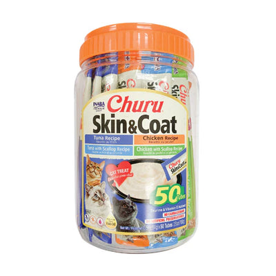 INABA Cat Churu Skin & Coat Varieties 50pcs