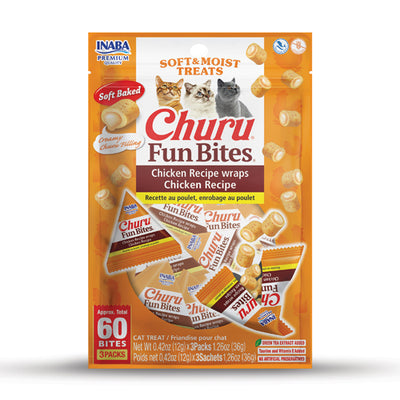 Inaba Cat Treat Churu Fun Bites Chicken Wraps Chicken Recipe 60g