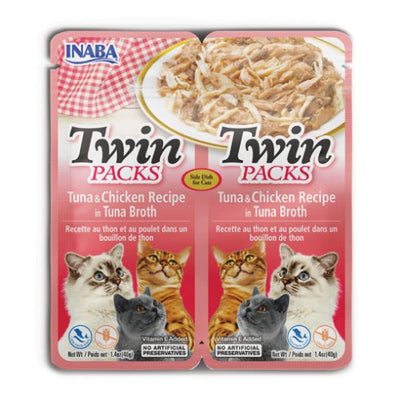 INABA Twin Packs Tuna & Chicken Recipe in Tuna Broth 40g x 2